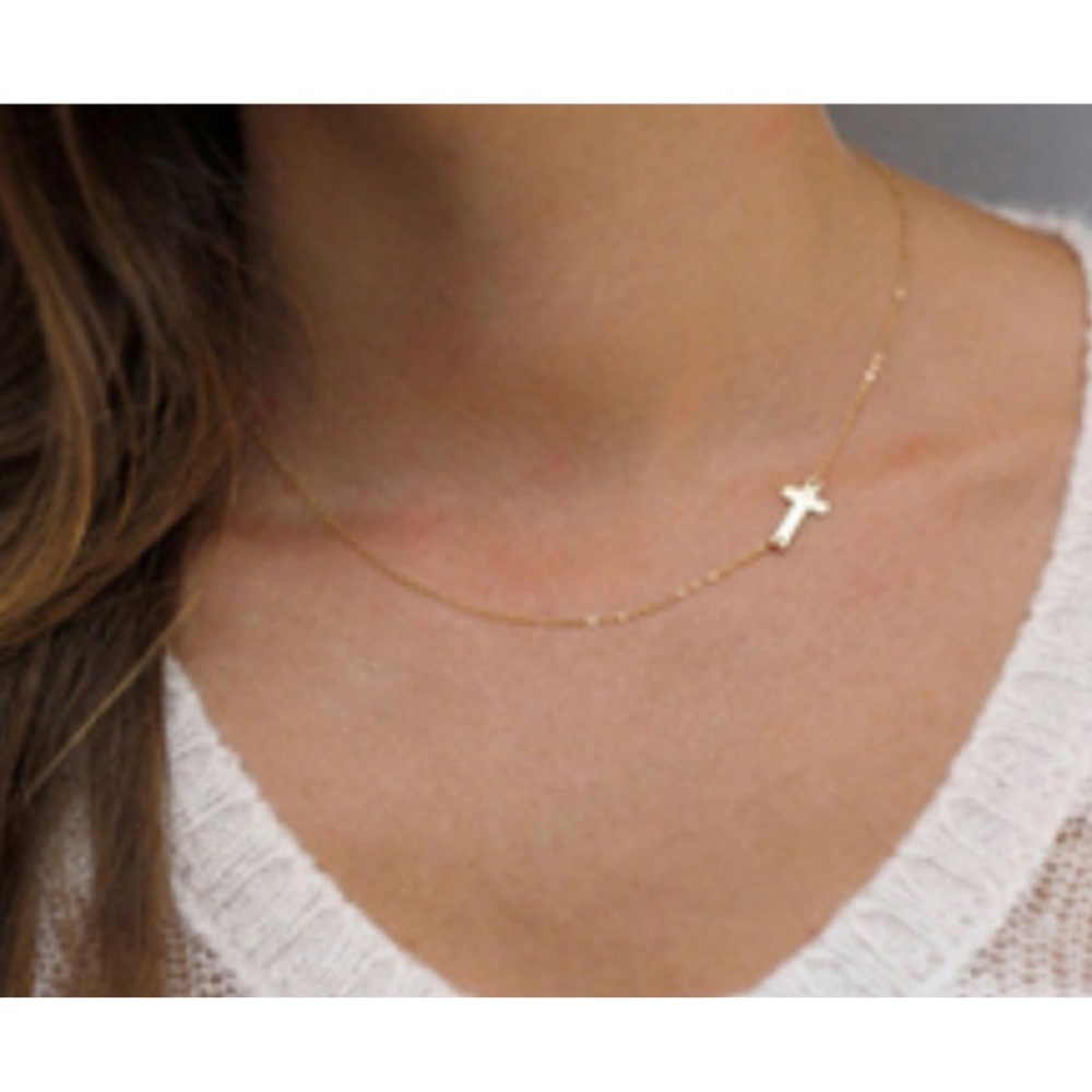 Minimalist Gold Cross Necklace